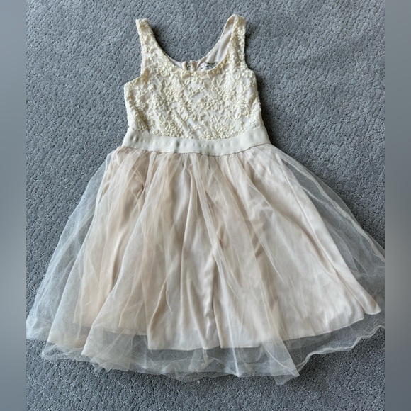 Papaya Cream Tulle Mini Dress - Picture 1 of 3